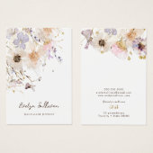 Droog sieraden voor bloemen visitekaartje (Voorkant /achterkant)