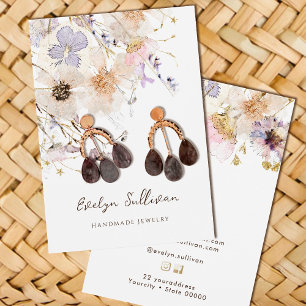 Droog sieraden voor bloemen visitekaartje
