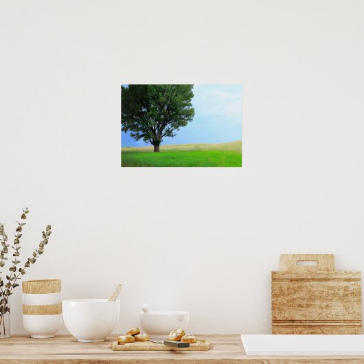 Droog Storm over Oklahoma Grasslands III (Kol Sat) Poster (Keuken)