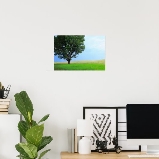 Droog Storm over Oklahoma Grasslands III (Kol Sat) Poster (Thuiskantoor)