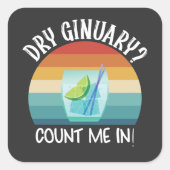 Droog tandarts - Tel me in -  zonsondergang Vierkante Sticker (Voorkant)