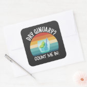 Droog tandarts - Tel me in -  zonsondergang Vierkante Sticker (Envelop)