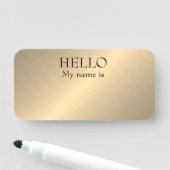 Droog Uitwisbare Herbruikbare Hallo Geborsteld Kop Naamplaatje (In situ)