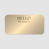 Droog Uitwisbare Herbruikbare Hallo Geborsteld Kop Naamplaatje (Voorkant)