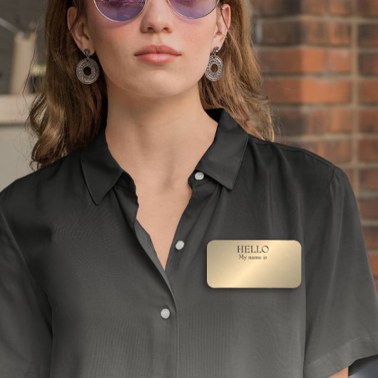 Droog Uitwisbare Herbruikbare Hallo Geborsteld Kop Naamplaatje