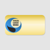 Droog Uitwisbare Lege Logo Naamkaart Badge (Voorkant)