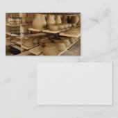 Droog van aardewerk visitekaartje (Voorkant / Achterkant)
