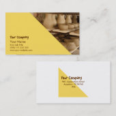 Droog van aardewerk visitekaartje (Voorkant / Achterkant)