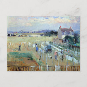 Droog wasgoed door Berthe Morisot Briefkaart
