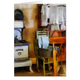 Droog wasgoed in keuken