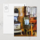 Droog wasgoed in keuken briefkaart (Voorkant / Achterkant)