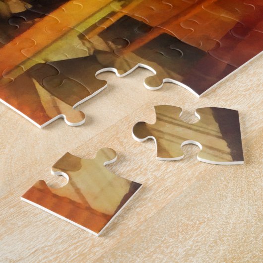 Droog wasgoed in keuken legpuzzel (Zijkant)