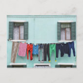 Droog wasgoed met een dop, briefkaart (Voorkant)