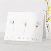 Droog wenskaart voor inkttekening kaart (Gele Bloem)