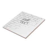 DROOG WIT BRICK WALL MET GRAFFITI. PERSOONLIJK TEGELTJE (Zijkant)