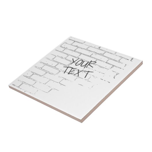 DROOG WIT BRICK WALL MET GRAFFITI. PERSOONLIJK TEGELTJE (Zijkant)