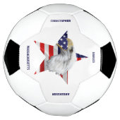 Droogbald Eagle, de Amerikaanse vlag, Star Voetbal (Gedraaid)