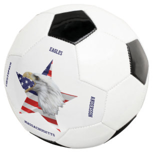 Droogbald Eagle, de Amerikaanse vlag, Star Voetbal