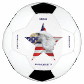 Droogbald Eagle, de Amerikaanse vlag, Star Voetbal (Voorkant)