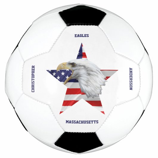 Droogbald Eagle, de Amerikaanse vlag, Star Voetbal (Voorkant)