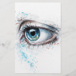 Droogblauw oog (verdriet, sympathie en depressie) briefpapier