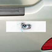 Droogblauw oog (verdriet, sympathie en depressie) bumpersticker (Op auto)