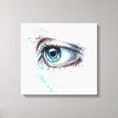 Droogblauw oog (verdriet, sympathie en depressie) canvas afdruk (Voorkant)