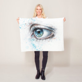 Droogblauw oog (verdriet, sympathie en depressie) fleece deken