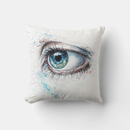 Droogblauw oog (verdriet, sympathie en depressie) kussen