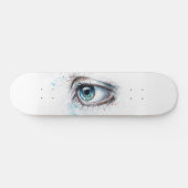 Droogblauw oog (verdriet, sympathie en depressie) persoonlijk skateboard (Horizontaal)