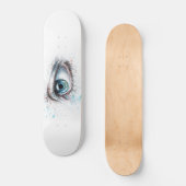 Droogblauw oog (verdriet, sympathie en depressie) persoonlijk skateboard (Voorkant)