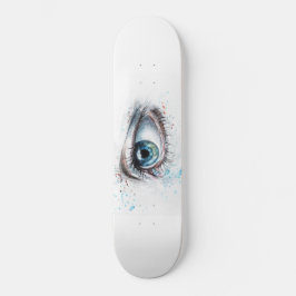 Droogblauw oog (verdriet, sympathie en depressie) persoonlijk skateboard