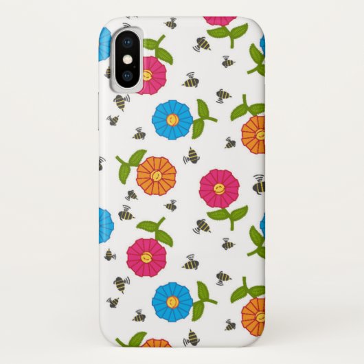 Droogbloemen en bijen Case-Mate iPhone case (Achterkant)