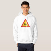 DROOGGENDE MENSEN DIE DE VERKEERSZIJDE OVERSCHRIJD HOODIE (Voorkant volledig)