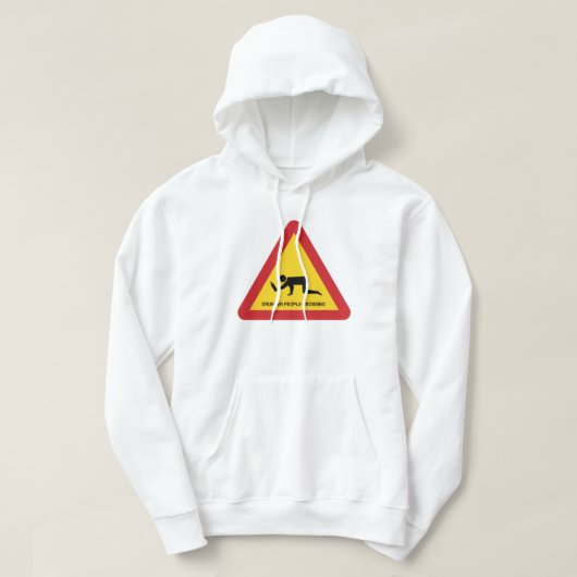 DROOGGENDE MENSEN DIE DE VERKEERSZIJDE OVERSCHRIJD HOODIE (Design voorkant)