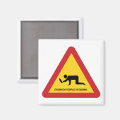 DROOGGENDE MENSEN DIE DE VERKEERSZIJDE OVERSCHRIJD MAGNEET (Voorkant / Achterkant)