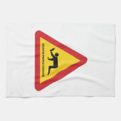 DROOGGENDE MENSEN DIE DE VERKEERSZIJDE OVERSCHRIJD THEEDOEK (Horizontaal)