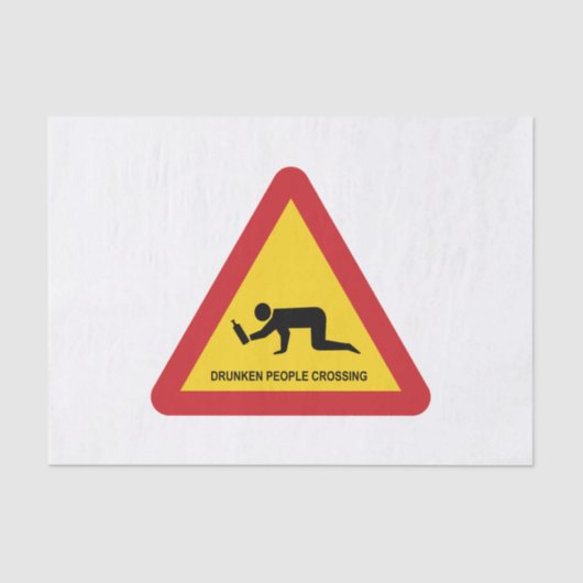 DROOGGENDE MENSEN DIE DE VERKEERSZIJDE OVERSCHRIJD TISSUEPAPIER (Voorkant)