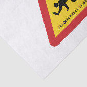 DROOGGENDE MENSEN DIE DE VERKEERSZIJDE OVERSCHRIJD TISSUEPAPIER (Detail)