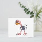 Droogkaarten voor vogels die in struisvogels worde uitnodiging briefkaart (Staand voorkant)