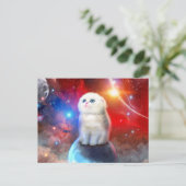 Droogkat in de ruimte briefkaart (Staand voorkant)