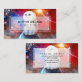 Droogkat in de ruimte visitekaartje (Voorkant / Achterkant)