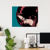 Droogmeisje ( komisch meisje) poster (Thuiskantoor)