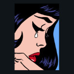 Droogmeisje ( komisch meisje) poster<br><div class="desc">Geweldig afbeelding uit een oude strip. Vectoriseerd afbeelding. Hoge kwaliteit.</div>