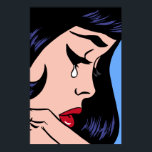 Droogmeisje ( komisch meisje) poster<br><div class="desc">Geweldig  afbeelding uit een oude strip. Vectoriseerd afbeelding. Hoge kwaliteit.</div>