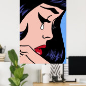 Droogmeisje ( komisch meisje) poster (Thuiskantoor)