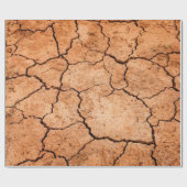 Droogte bodem op aarde cadeaupapier (Vlak)