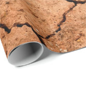 Droogte bodem op aarde cadeaupapier (Rol Hoek)