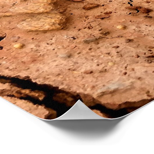 Droogte bodem op aarde poster (Hoek)