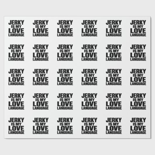 Droogvlees Is Mijn Liefdestaal Funny Beef Jerky Cadeaupapier (Vlak)